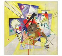Giallobus - Quadro - Vassily Kandinsky - Accompagnamento giallo - Vetro acrilico - 50x50 - Pronto da appendere - Quadri moderni per la casa