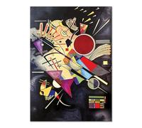 Giallobus - Quadro - Vassily Kandinsky - Accompagnamento nero - Vetro acrilico - 35L x 50l cm - Pronto da appendere - Quadri moderni per la casa