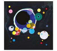 Giallobus - Quadro - Vassily Kandinsky - Alcuni cerchi - Vetro acrilico - 70L x 70l cm - Pronto da appendere - Quadri moderni per la casa