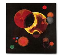 Giallobus - Quadro - Vassily Kandinsky - Cerchi pesanti - Tela Canvas Telaio Standard - 100x100 - Pronto da appendere - Quadri moderni per la casa