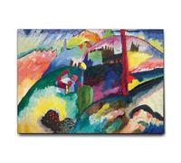 Giallobus - Quadro - Vassily Kandinsky - Paesaggio con ciminiere - Tela Canvas Telaio Standard - 140x100 - Pronto da appendere - Quadri moderni per la casa
