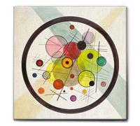 Giallobus - Quadro - Vassily Kandinsky - Studio per cerchi nel cerchio - Tela Canvas Telaio Standard - 70L x 70l cm - Pronto da appendere - Quadri moderni per la casa