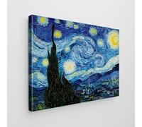 Giallobus - Quadro - Vincent Van Gogh - Art Van Gogh - Tela Standard - 100x70-01 - Notte stellata - Pronto da appendere - Quadri moderni per la casa