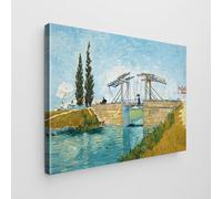 Giallobus - Quadro - Vincent Van Gogh - Art Van Gogh - Tela Standard - 50x35-24 - Ponte ad Arles - Pronto da appendere - Quadri moderni per la casa