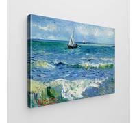 Giallobus - Quadro - Vincent Van Gogh - Art Van Gogh - Tela Standard - 70x50-04 - Il mare a Les Saintes Maries - Pronto da appendere - Quadri moderni per la casa