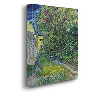 Giallobus - Quadro - Vincent Van Gogh - Il giardino del manicomio a Saint Rémy - Tela Canvas Telaio Premium Alto Spessore - 50x70 - Pronto da appendere - Quadri moderni per la casa