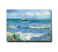 Giallobus - Quadro - Vincent Van Gogh - Il mare a Les Saintes Maries - Tela Canvas Telaio Premium Alto Spessore - 100x70 - Pronto da appendere - Quadri moderni per la casa
