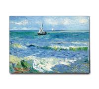 Giallobus - Quadro - Vincent Van Gogh - Il mare a Les Saintes Maries - Tela Canvas Telaio Standard - 100x70 - Pronto da appendere - Quadri moderni per la casa
