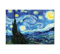 Giallobus - Quadro - Vincent Van Gogh - Notte stellata - Vetro acrilico - 140x100 - Pronto da appendere - Quadri moderni per la casa