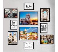Giallobus - Set 10 Poster da Parete - Raccolta Città Lisbona - Carta Patinata - | 2 x A3 42x30cm | 4 x A4 30x21cm | 4 x A5 21x15cm | - Senza CORNICI - Stampe Moderne Soggiorno