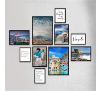 Giallobus - Set 10 Poster da Parete - Raccolta Città Napoli - Carta Patinata - | 2 x A3 42x30cm | 4 x A4 30x21cm | 4 x A5 21x15cm | - Senza CORNICI - Stampe Moderne Soggiorno