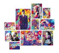 Giallobus - Set 10 quadri Multi pannello - Pop Art 1 - Legno Mdf - - 2 x 42x29,7cm - 4 x 29,7x21cm - 4 x 21x14,85cm - - Pronti da appendere - Quadri moderni per la casa