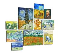 Giallobus - Set 10 Quadri Multi Pannello - Vincent Van Gogh - Van Gogh 2 - Legno MDF - - 2 x 42x29,7cm - 4 x 29,7x21cm - 4 x 21x14,85cm - - Pronti da Appendere - Quadri Moderni per la casa