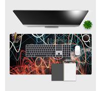 Giallobus - Tappetino scrivania - Materia - Vinile - 90x40cm - 59 - Threads of light - Tappetino mouse, sottomano tavolo pad, copri scrivania antiscivolo