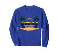 Giamaica Nessun Problema Vacanza Tropicale al Mare Felpa, Unisex per Adulti, Blu Reale, XL