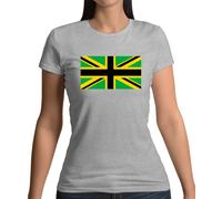 Giamaicano Union Jack - T-Shirt - Giamaicano Bandiera UK Regno Unito Love