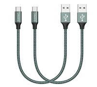 GIANAC Cavo USB [2Pezzi: 0.5m] 3.1A Cavo USB Type-C Nylon Caricatore Ricarica Rapida Cavo Tipo C per Samsung S8 S9 S10 A30 A40 A50 A70,Huawei P9 P20 P10 P30, Xiaomi,Sony,OnePlus