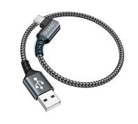GIANAC Cavo USB Type-C 0.3M, Cavo USB C 90 gradi Cavo di ricarica USB C Tipo C 3.1A cavo di ricarica e cavo dati USB C per Samsung Galaxy S22 S21 S20 S10,Huawei P9 P20 P10 P30, Xiaomi,Sony,OnePlus
