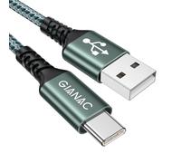 GIANAC Cavo USB Type-C 2M, Cavo USB C Lungo Cavo di ricarica USB C Tipo C 3.1A cavo di ricarica e cavo dati USB C per Galaxy S22 S21 S20 S10,Huawei P9 P20 P10 P30, Xiaomi,Sony,OnePlus