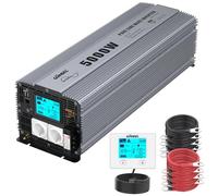 GIANDEL Inverter da 5000 W, 12 V a 230 V, convertitore di tensione sinusoidale puro, compatibile con batteria al litio per impianto solare, camper, camion, camper con telecomando da 30 m, grande