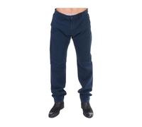 Gianfranco Ferré - Pantaloni Chino in Cotone Blu Stretch - - Trousers - Uomo - Blu - M