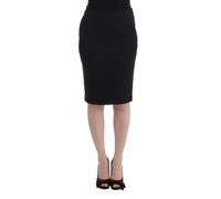 Gianfranco Ferré, ,Skirts ,Donna ,Nero ,2XS Elegante Gonna Matita Nera con Zip Laterale