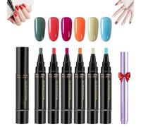 Gianii Nail Pen, Trygiani Nails Pen, 3 in 1 Quick Dry Nail Polish Pens, 36 Color Nailpolish Gelpen 8 Ml, for DIY Nail Art Design, Easy Nails Polish Pens for Women (D)