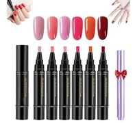 Gianii Nail Pen, Trygiani Nails Pen, 3 in 1 Quick Dry Nail Polish Pens, 36 Color Nailpolish Gelpen 8 Ml, for DIY Nail Art Design, Easy Nails Polish Pens for Women (B)