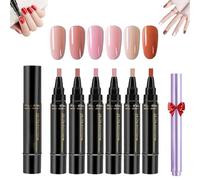 Gianii Nail Pen, Trygiani Nails Pen, 3 in 1 Quick Dry Nail Polish Pens, 36 Color Nailpolish Gelpen 8 Ml, for DIY Nail Art Design, Easy Nails Polish Pens for Women (C)