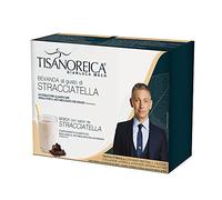 Gianluca Mech | Tisanoreica Bevanda Proteica al Gusto di Stracciatella, 4 x 28g, Integratore Alimentare Keto, 352kcal per 100g