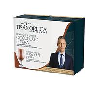 Gianluca Mech | Tisanoreica Bevanda Proteica Cioccolato e Pera, 4 x 29g | Integratore Alimentare Keto, 342kcal per 100g