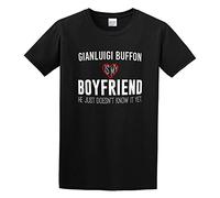 Gianluigi Buffon Is My Boyfriend Italy Football Player Soccer Fan Heart Men Cotton Blend Shirt Black 3XL
