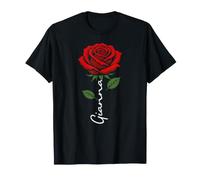 Gianna Personalizzato Rose Nome Elegante Floreale Donne Ragazze Maglietta