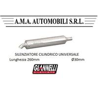 GIANNELLI 14008 SILENZIATORE CILINDRICO IN ALLUMINIO UNIVERSALE L. 260mm - Ø30mm