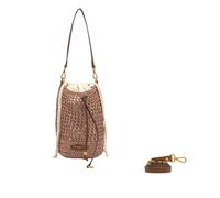 Gianni CHIARINI Borsa a secchiello Donna crochet rosa in paglia