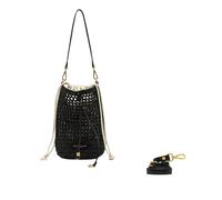 Gianni CHIARINI Borsa a secchiello Donna in paglia crochet nera