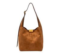 Gianni CHIARINI - Borsa Donna a tracolla in pelle scamosciata. Chiusura magnetica, tracolla regolabile. Design minimal elegante. (Caramello)