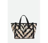 GIANNI CHIARINI Borsa mini Miss Marcella in lana chevron con tracolla amovibile OS Nero