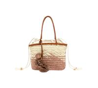 Gianni Chiarini Borsa Shopper Paloma Donna Blush in paglia e pelle
