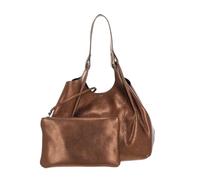 Gianni CHIARINI Pelle shopper borsa borsa a tracolla Dua Shopping Bag Toasted - T. Moro bronzo