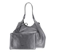 Gianni CHIARINI Pelle shopper borsa borsa a tracolla Dua Shopping Bag City Noire - Castoro argentato