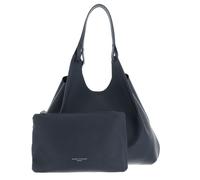 Gianni CHIARINI Pelle shopper borsa borsa a tracolla Dua Shopping Bag Midnight Sky - Nero grigio cadetto