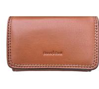 Gianni Conti Portafoglio in pelle, blocco RFID, portamonete con cerniera, confezione regalo 588359, Marrone chiaro e marrone scuro, 12,5 cm, Classico