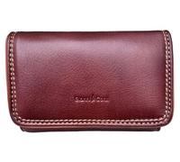 Gianni Conti Portafoglio in pelle, blocco RFID, portamonete con cerniera, confezione regalo 588359, Marrone e marrone chiaro, 12,5 cm, Classico