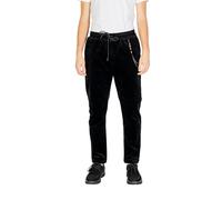 Gianni Lupo Black Cotton Casual Pants - IT52 | XL