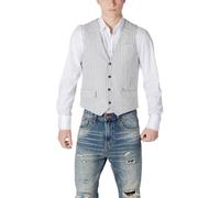 Gianni Lupo Black Linen Waistcoat - IT52 | XL