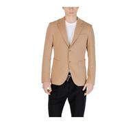 Gianni Lupo, ,Jackets ,Uomo ,Beige ,L Blazer Beige con Scollo a V e Tasche