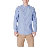 Gianni Lupo Light Blue Cotton Shirt - IT46 | M