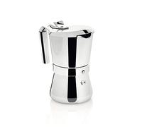 Giannini Caffettiera Giannina La Tradizione 6/3 tazze Acciaio inox Adatta all'induzione Made In Italy