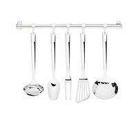 Giannini Factotum Set 6 pezzi con 5 mestoli e Barra di appensione Acciaio inox 50 cm